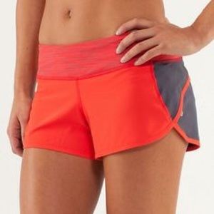 Lululemon Speed Shorts Size 6 in Red and Gray